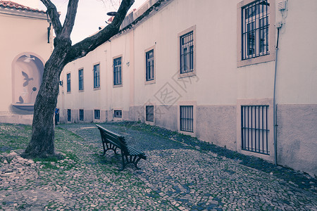 旧欧洲城市街道葡萄牙里斯本图片