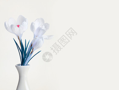 花瓶中的春束背景图片