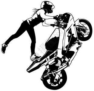 摩托车女孩图片