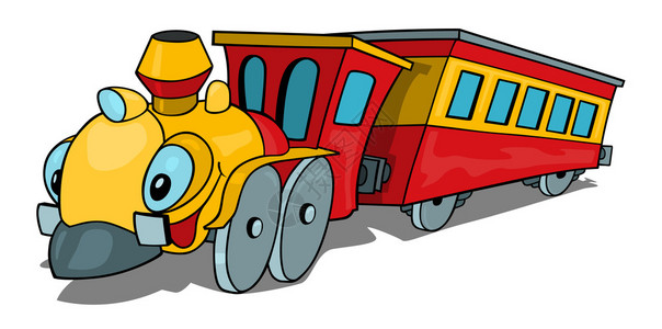 卡通列火车背景图片