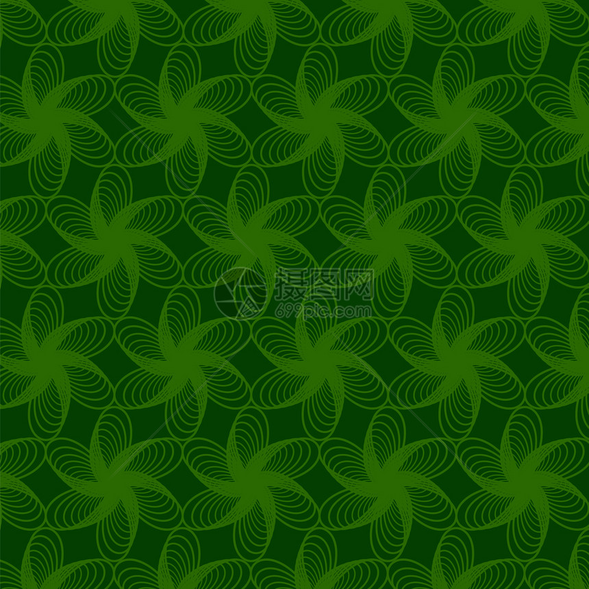 花草绿线模式装饰重复结构图片