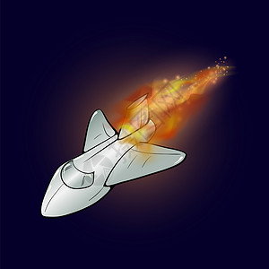 漫画里的飞机尾翼着火了图片