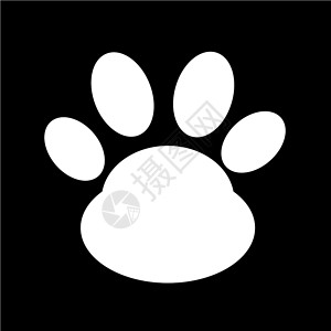 狗爪印动物爪印图标背景
