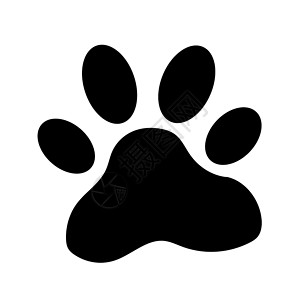 狗爪印动物爪印图标背景
