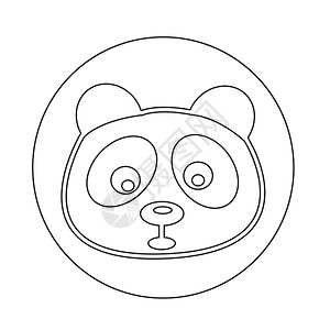 熊猫头人身熊猫图标背景