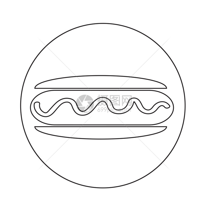 香肠热狗图标图片