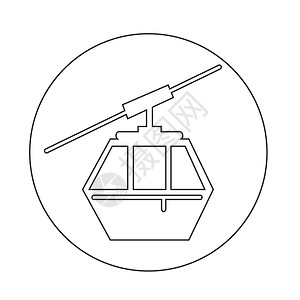 缆车图标电缆图标背景