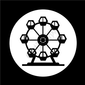 摩天轮图标Ferris轮式图标背景