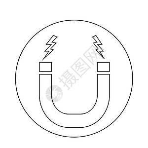 磁铁图标磁学图标背景