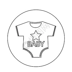婴儿矢量icon婴儿服装图标背景