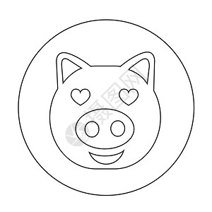 漫画猪可爱猪背景