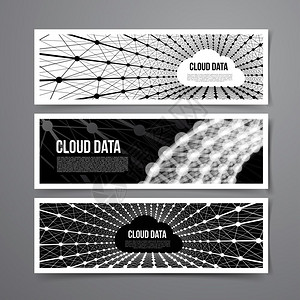 云数据连接技术灰色背景矢量成套技术云数据连接技术图片