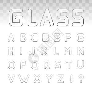 矢量玻璃字体矢量玻璃字体在透明背景上背景图片