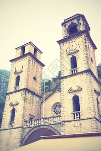 黑山科托尔StTryphon大教堂的钟楼图片