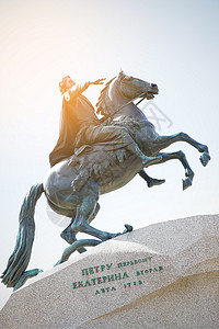 俄罗斯圣彼得堡大帝纪念碑高清图片