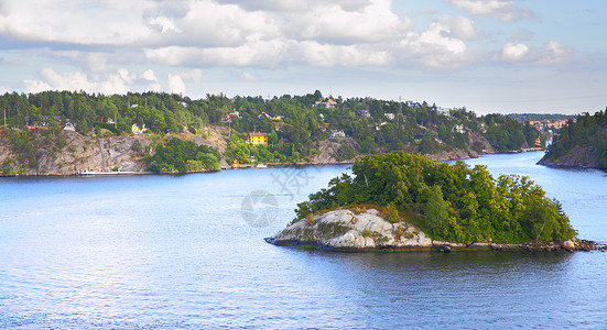 瑞典斯德哥尔摩群岛各屿的全景图片