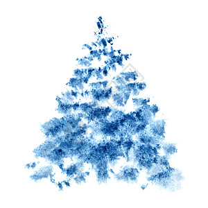白色背景上隔绝的圣诞树光栅图示背景图片
