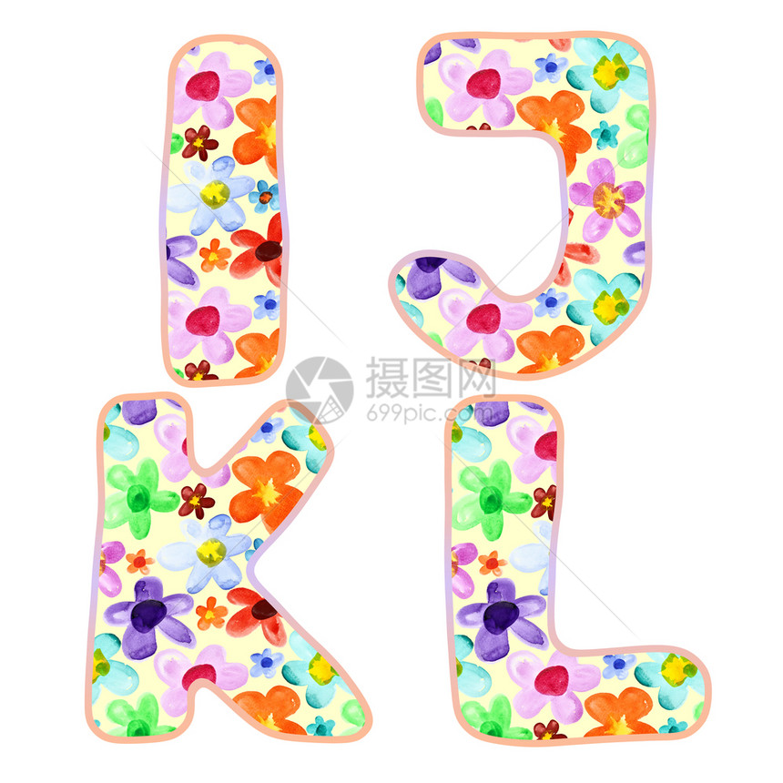 字母表以多彩水花的型图片