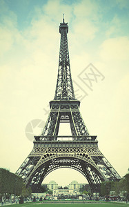 巴黎的埃菲尔铁塔Retro风格过滤图像图片