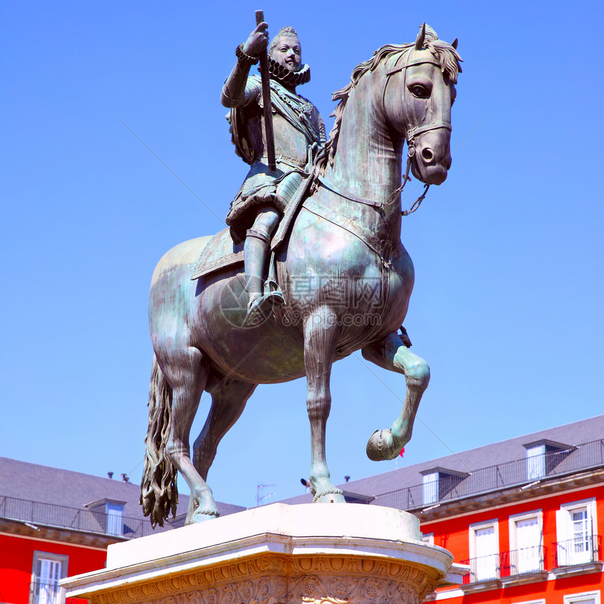 菲利普三世国王JeanBoulogne和PietroTacca于16年在西班牙马德里广场市长PhilipIIIJeanTacca图片