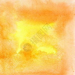 无定形橙色抽象水彩背景纸质纹理背景