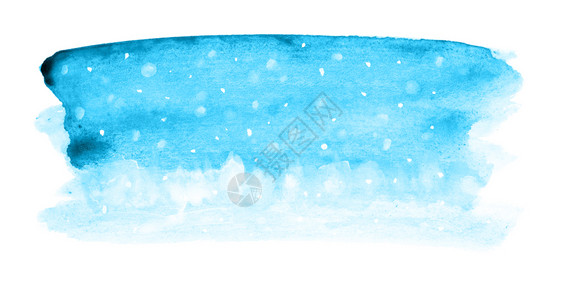 蓝色圣诞节水颜背景图片