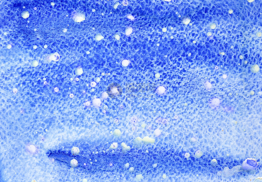 深蓝色冬季水彩纹身背景带有抽象的雪花图片