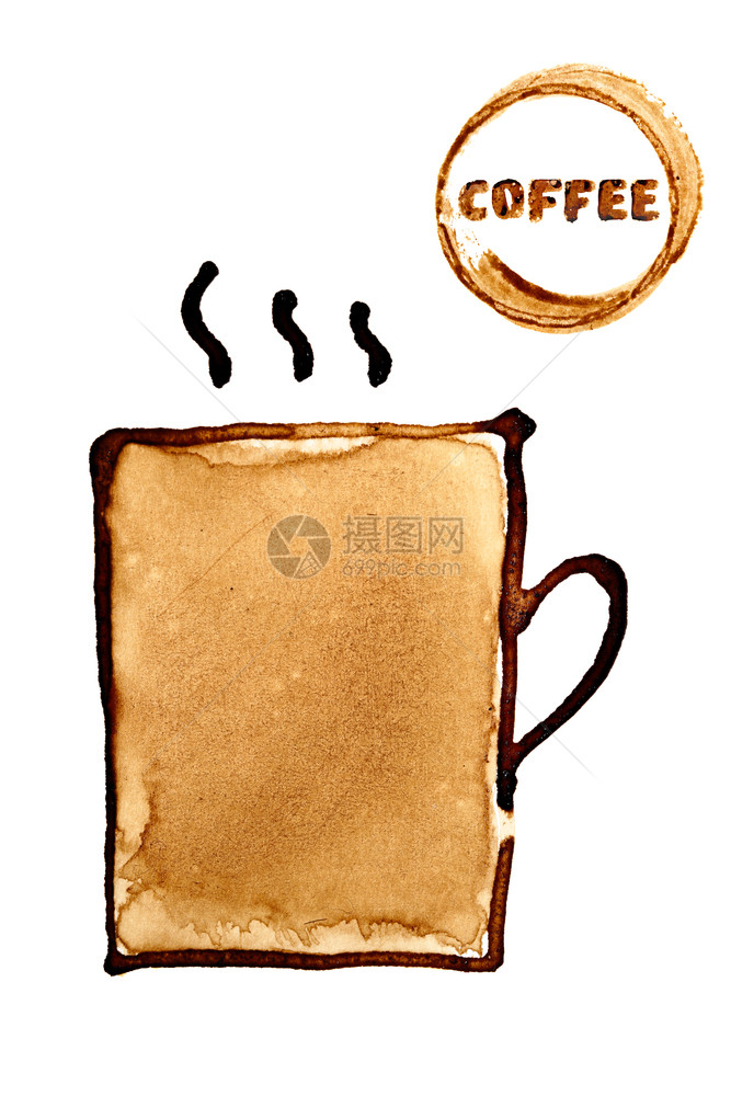 咖啡杯以素描成的图片