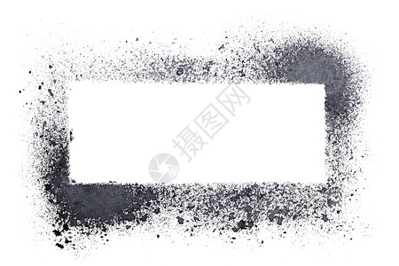 矩形小贴纸白色背景上孤立的空白Stencil框架背景