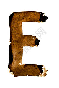 字母E咖啡字母表背景图片