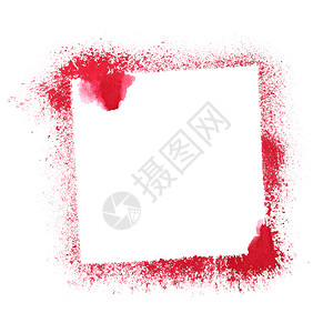 白色背景上孤立的红色斜边框鼠标插图背景图片