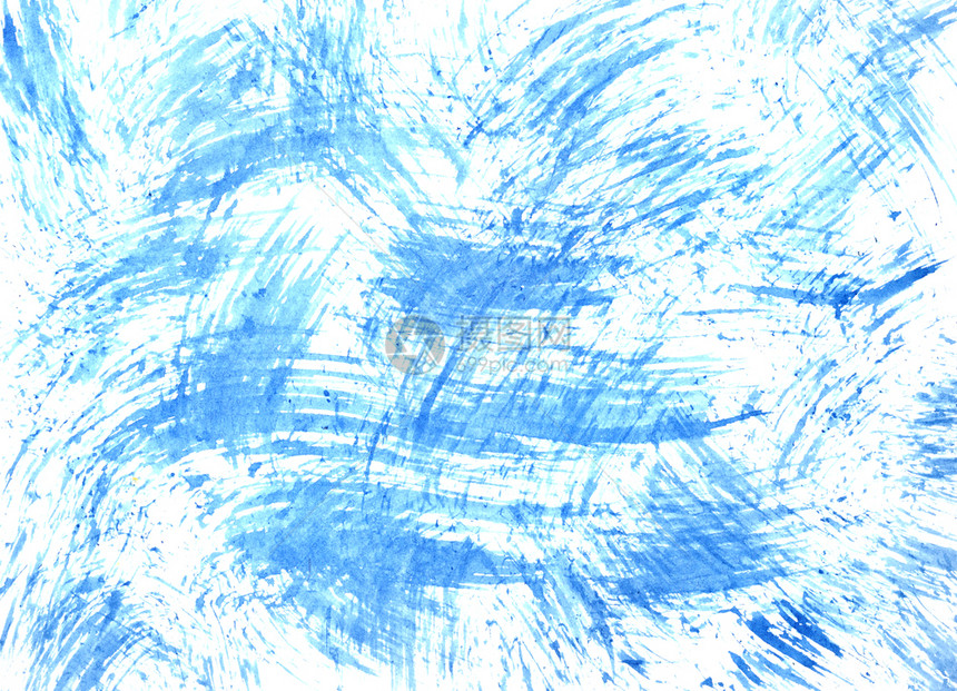 蓝色笔刷纹质抽象背景光栅图解图片