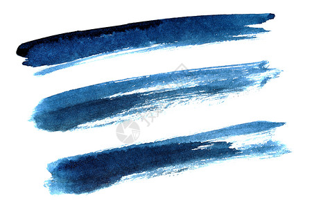 白色背景上隔离的一组蓝色墨笔图片
