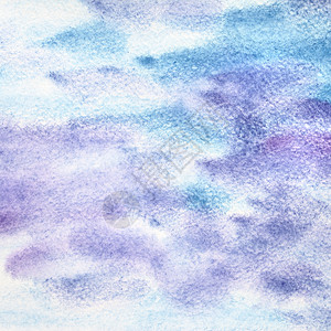 蓝色紫花水彩背景摘要中风背景图片