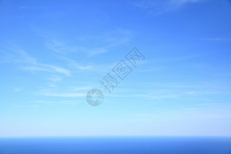 地中海美丽的海景平面和蓝天空自然照片背景图片