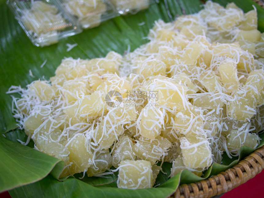 蒸木薯蛋糕泰国传统甜点图片