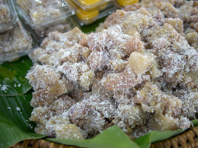 香蕉加粘糊大米泰国传统甜点图片