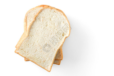 白底的切片面包背景图片