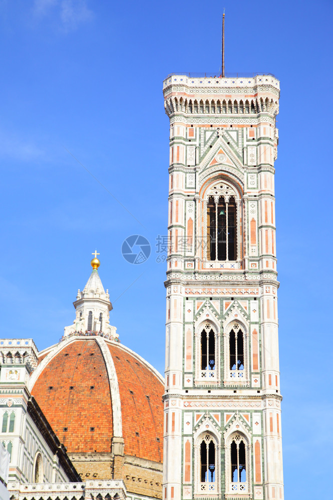 CampanilediGiotto和DuomoFiernze意大利佛罗伦萨图片