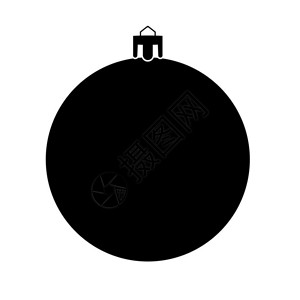 新年数球体圣诞黑色图标图片
