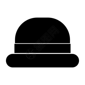 古老的顶帽子黑色图标图片