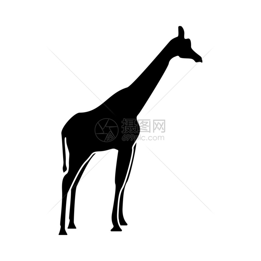 Giraffe是黑色图标简单样式是黑色图标图片