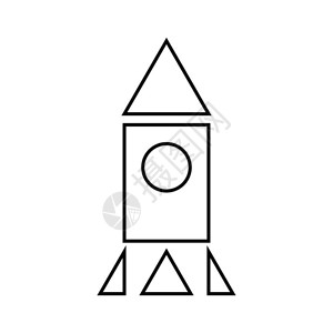 火箭黑色图标背景图片