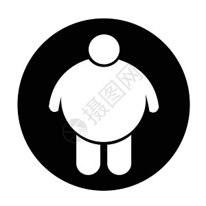 肠胃图标脂肪人图标背景