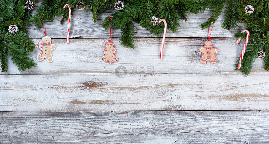 圣诞糖果甘蔗和饼干装饰图片
