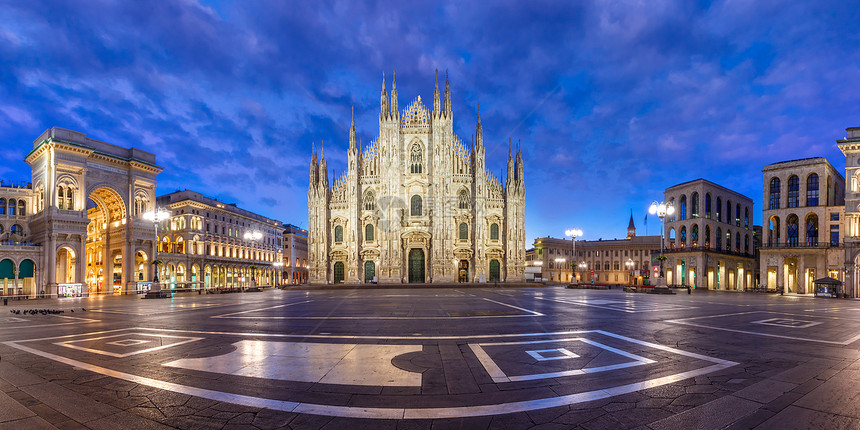 意大利米兰Duomo广场DuomoDuomo米兰大教堂或Duomo教堂EmanueleIIGalleriaVittorioII和图片