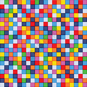 像素2背景抽象的多色设计矢量插图图片