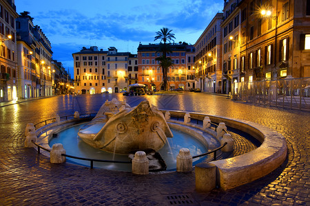 意大利罗马斯帕尼亚广场的巴卡契不老泉图片