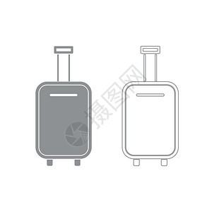 行李袋灰色套件图标图片
