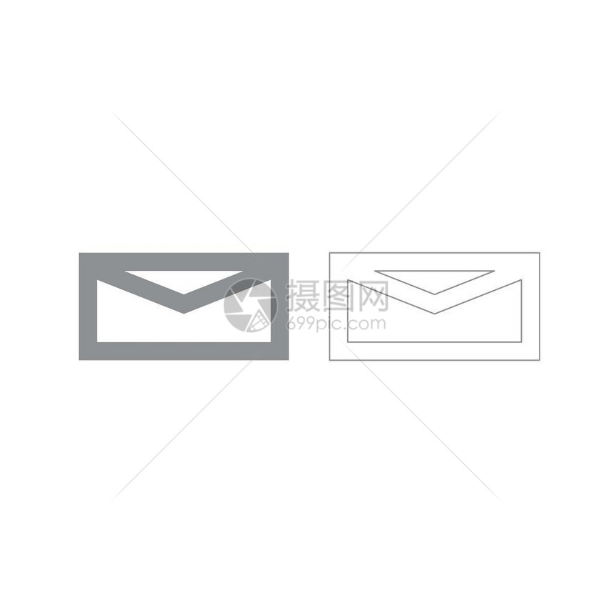 邮件灰色集图标图片